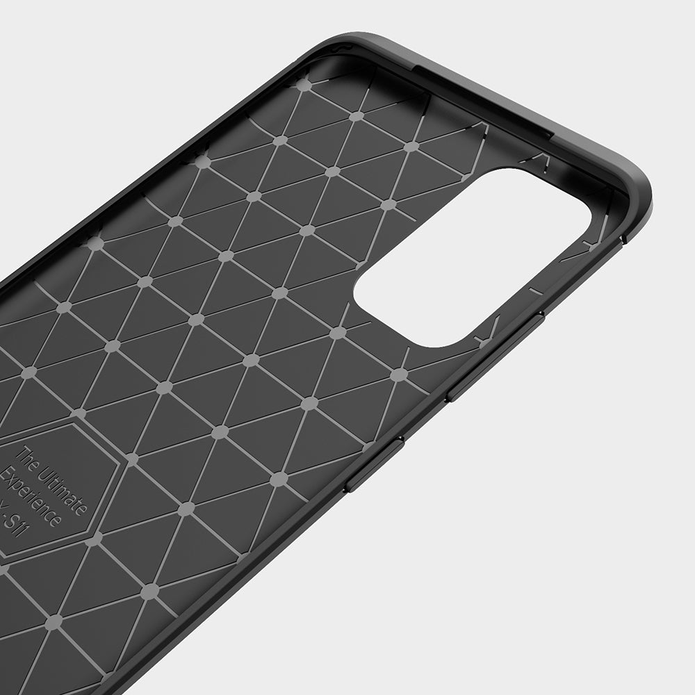 Funda para Samsung Galaxy S21 Ultra 5G G998, Techsuit, Carbono, Negra