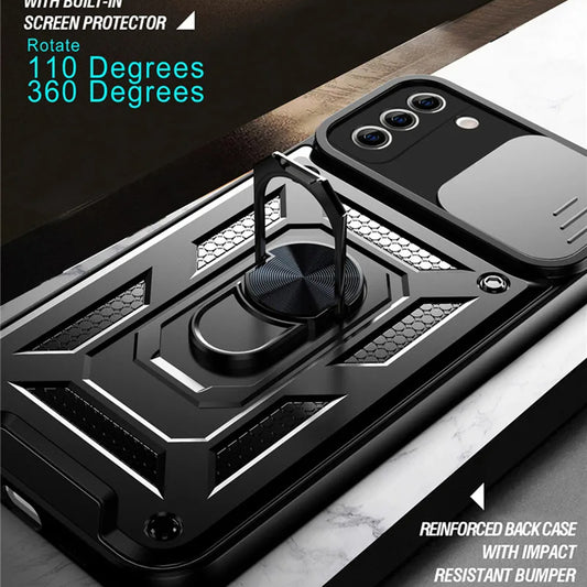 Funda para Samsung Galaxy S22+ 5G S906, Techsuit, CamShield, Negra