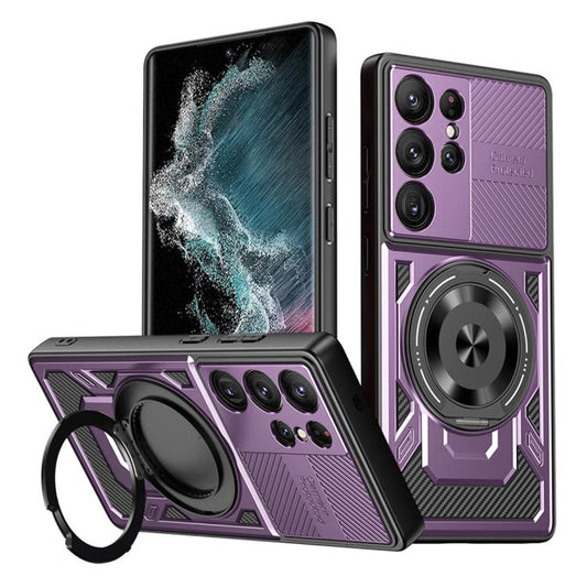 Funda para Samsung Galaxy S22 Ultra 5G S908, Techsuit, RuggedCam, Morado