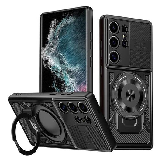 Funda para Samsung Galaxy S22 Ultra 5G S908, Techsuit, RuggedCam, Negra