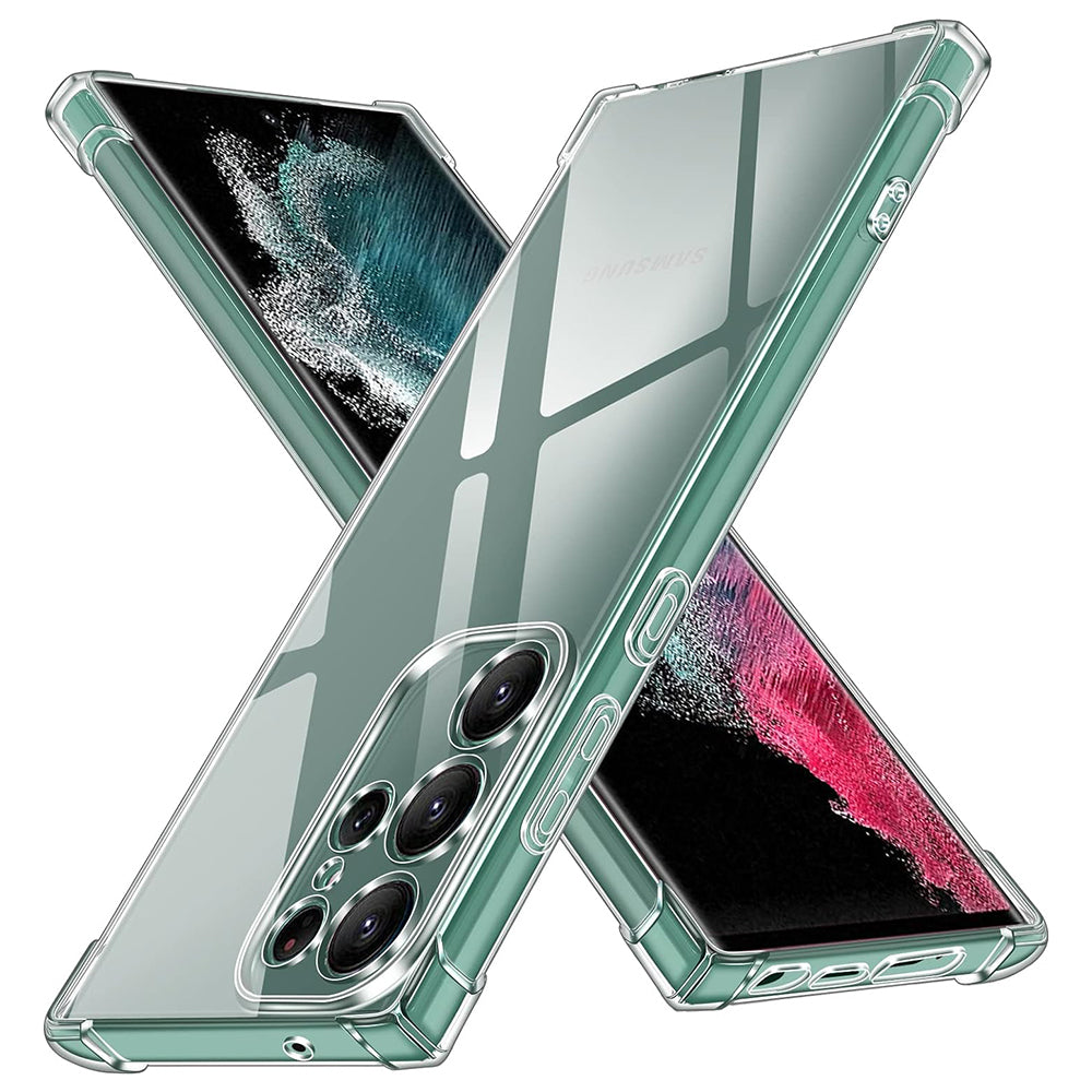 Funda para Samsung Galaxy S22 Ultra 5G S908, Techsuit, Antigolpes Transparente, Transparente