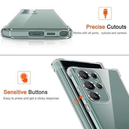 Funda para Samsung Galaxy S22 Ultra 5G S908, Techsuit, Antigolpes Transparente, Transparente