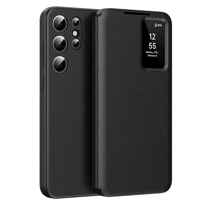 Funda para Samsung Galaxy S22 Ultra 5G S908, Techsuit, SmartView, Negra