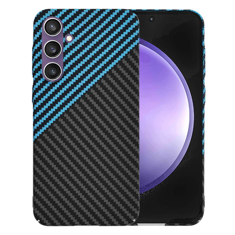 Funda para Samsung Galaxy S23 FE S711, Techsuit, Carbonite FiberShell, Negra Azul