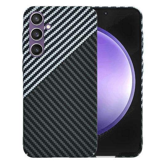 Funda para Samsung Galaxy S23 FE S711, Techsuit, Carbonite FiberShell, Negra Gris