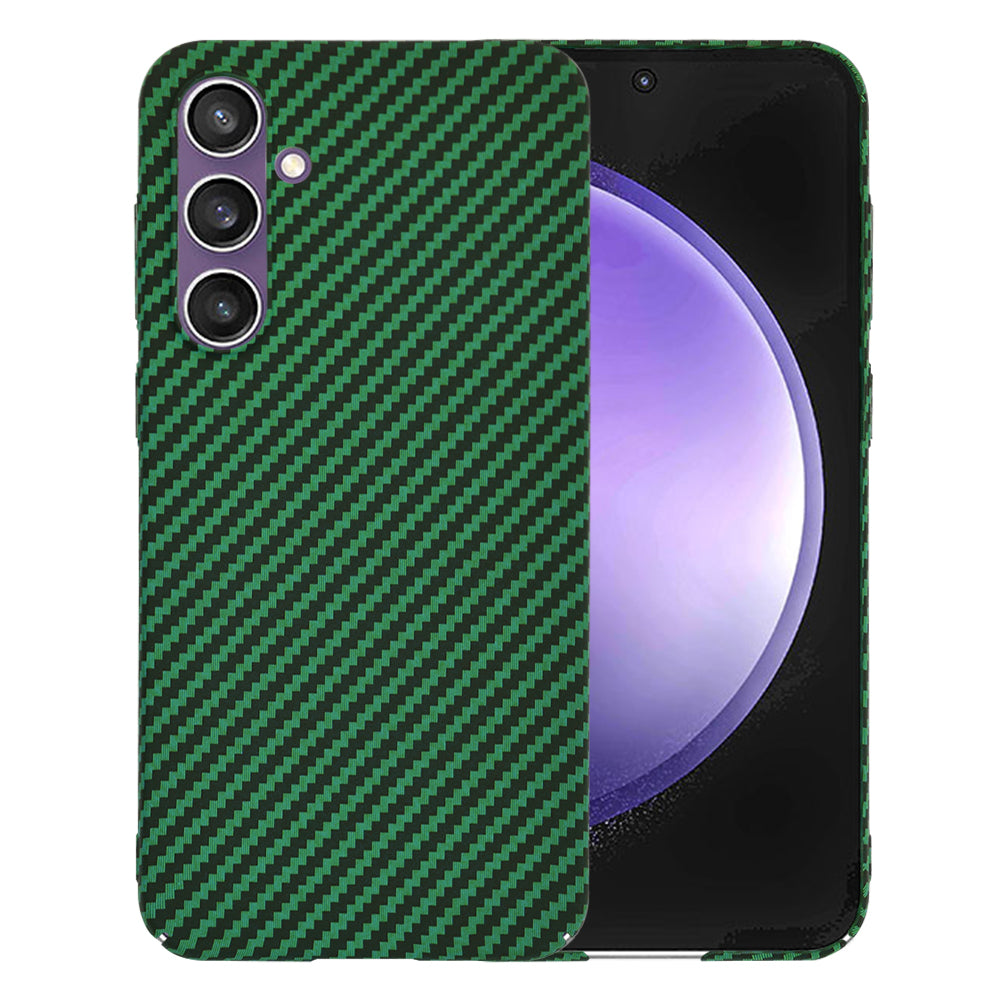 Funda para Samsung Galaxy S23 FE S711, Techsuit, Carbonite FiberShell, Verde