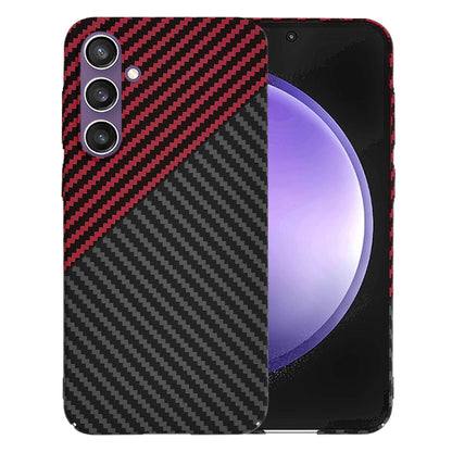 Funda para Samsung Galaxy S23 FE S711, Techsuit, Carbonite FiberShell, Negra Roja