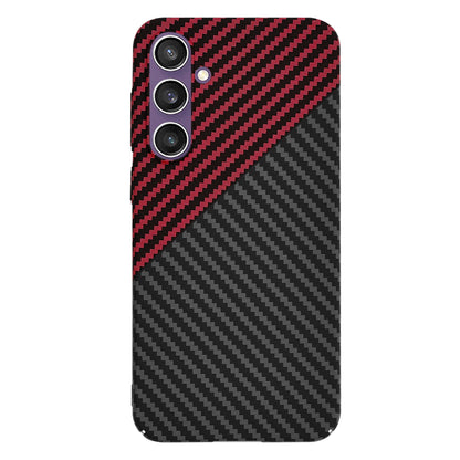 Funda para Samsung Galaxy S23 FE S711, Techsuit, Carbonite FiberShell, Negra Roja