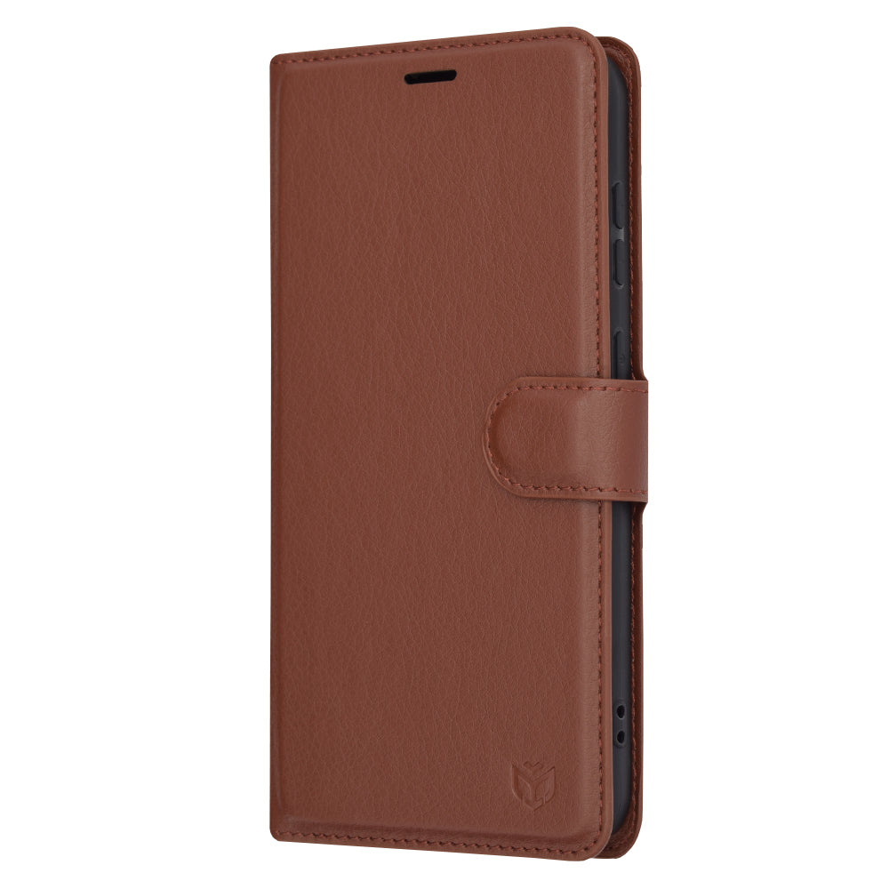 Funda para Samsung Galaxy S23 FE S711, Techsuit, Leather Folio, Marrón