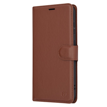 Funda para Samsung Galaxy S23 FE S711, Techsuit, Leather Folio, Marrón