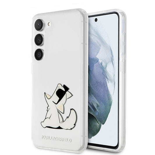 Funda para Samsung Galaxy S23+ S916, Karl Lagerfeld, Choupette Eat, Transparente