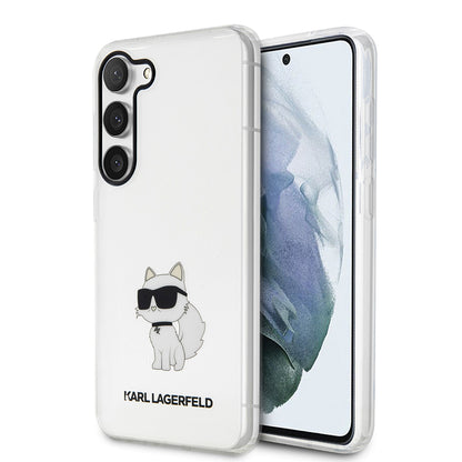 Funda para Samsung Galaxy S23+ S916, Karl Lagerfeld, Ikonik Choupette, Transparente