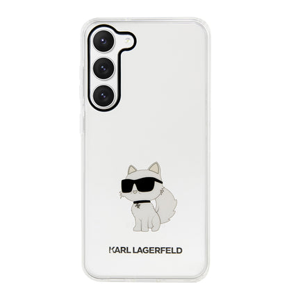 Funda para Samsung Galaxy S23+ S916, Karl Lagerfeld, Ikonik Choupette, Transparente