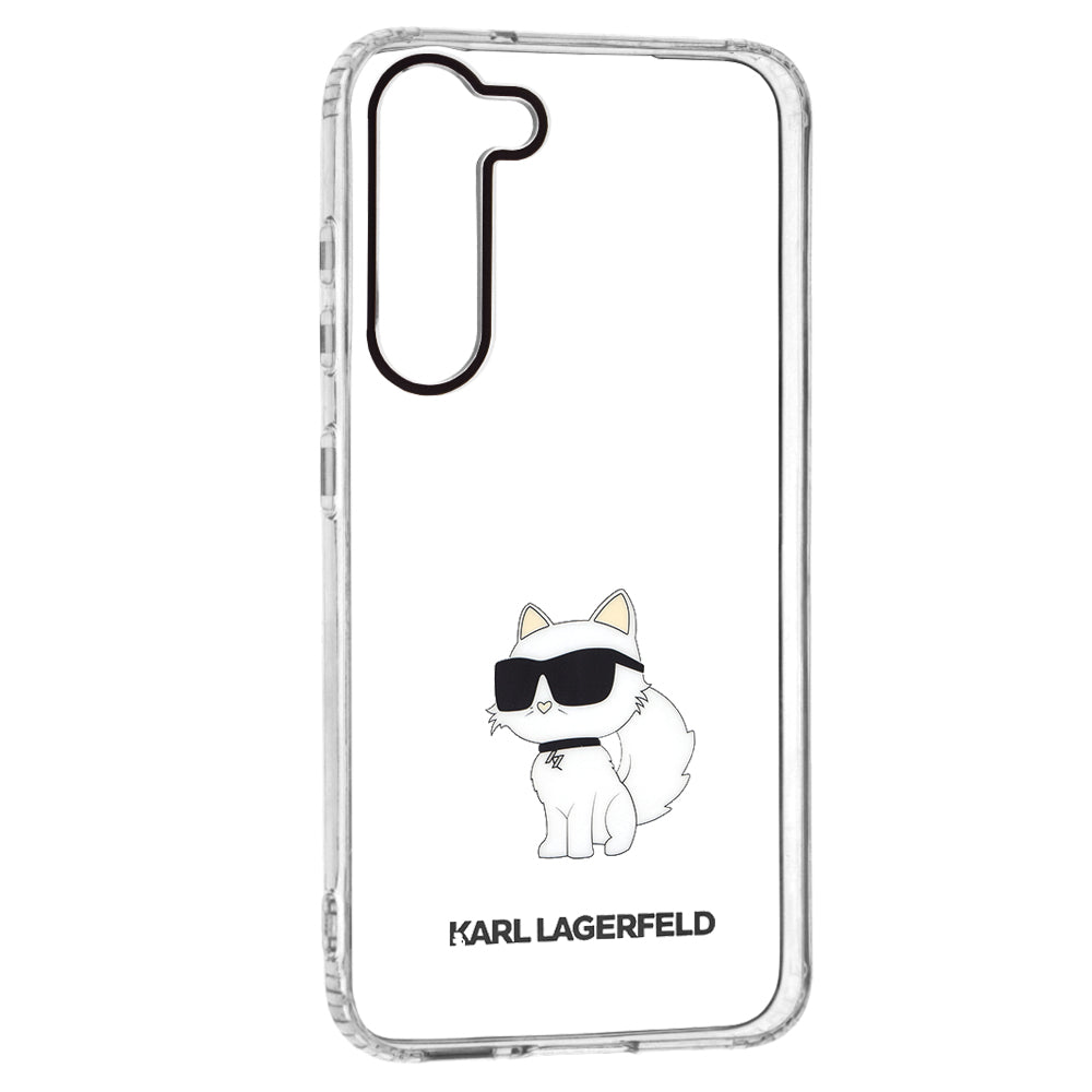 Funda para Samsung Galaxy S23+ S916, Karl Lagerfeld, Ikonik Choupette, Transparente