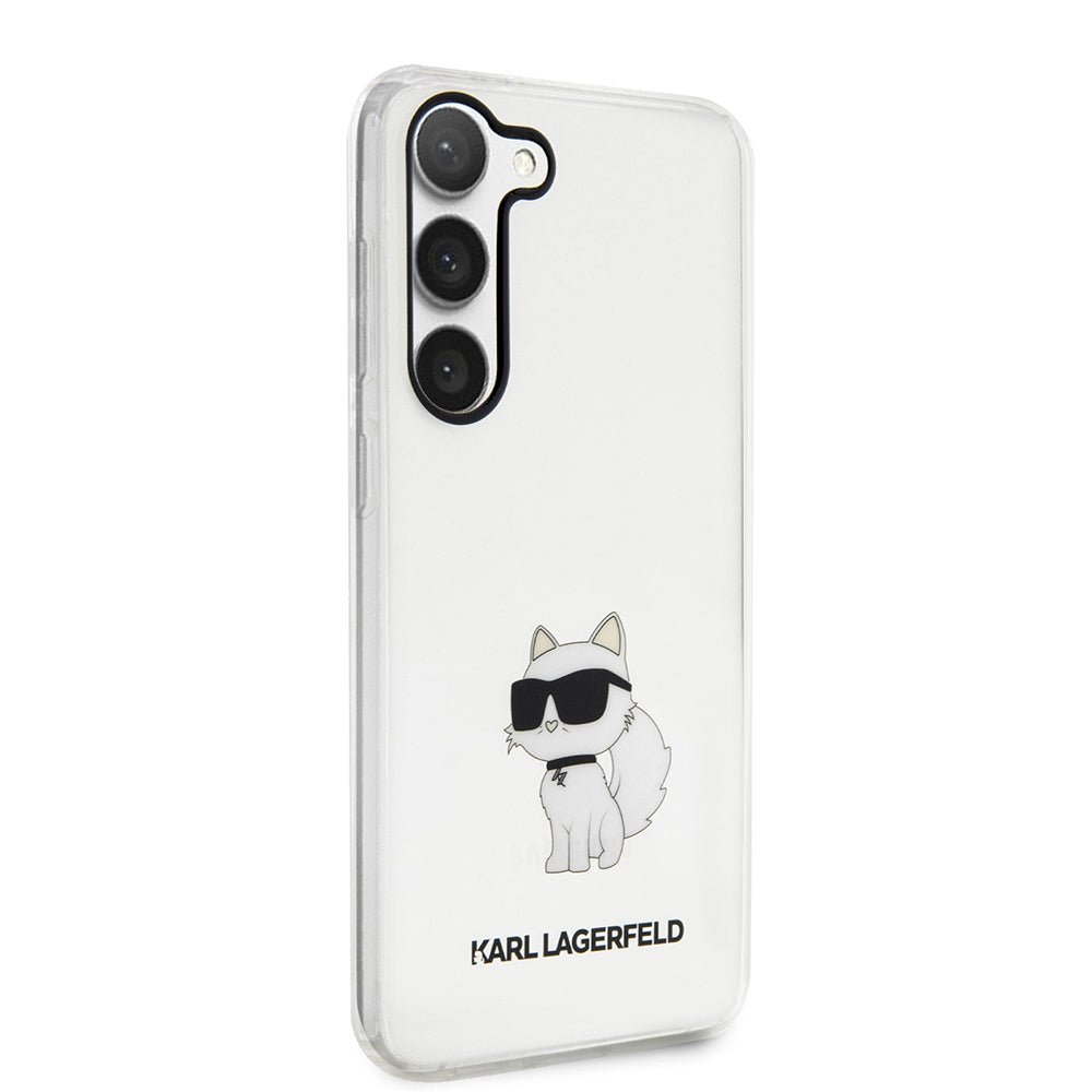 Funda para Samsung Galaxy S23+ S916, Karl Lagerfeld, Ikonik Choupette, Transparente