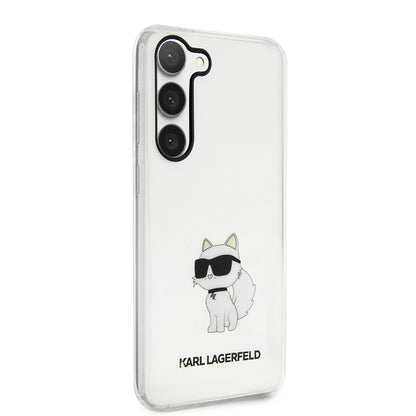 Funda para Samsung Galaxy S23+ S916, Karl Lagerfeld, Ikonik Choupette, Transparente