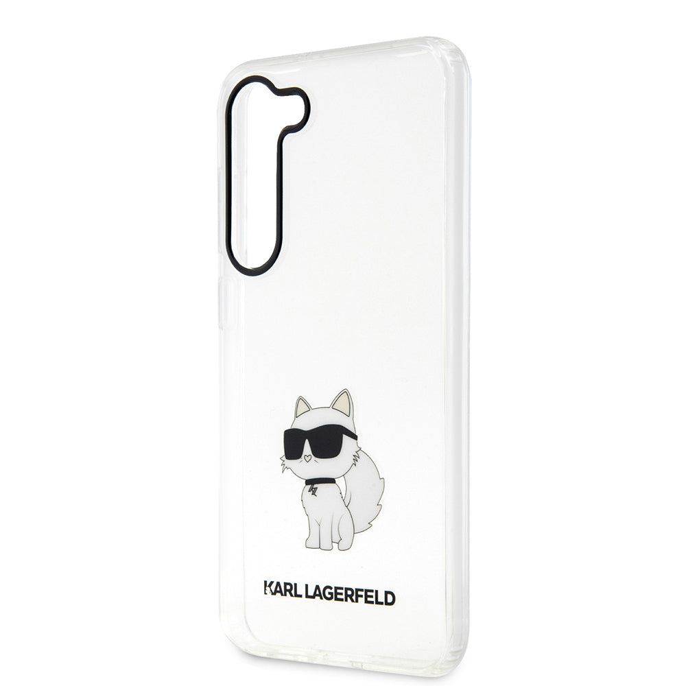 Funda para Samsung Galaxy S23+ S916, Karl Lagerfeld, Ikonik Choupette, Transparente