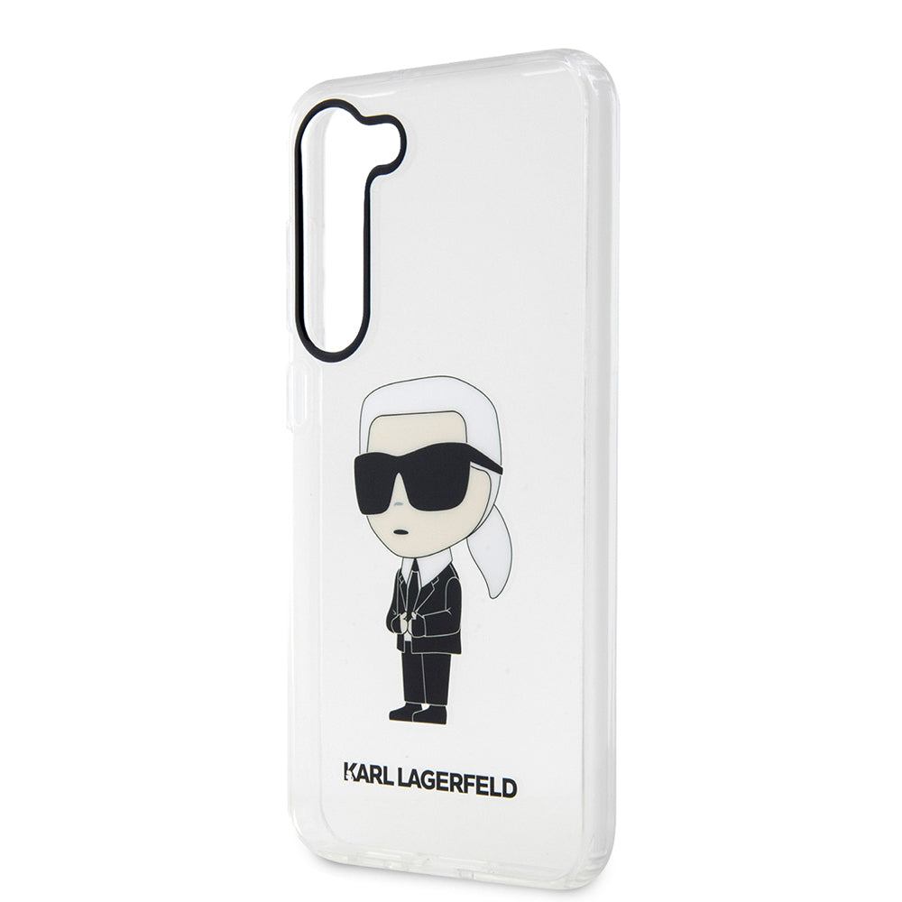 Funda para Samsung Galaxy S23+ S916, Karl Lagerfeld, Ikonik Karl, Transparente