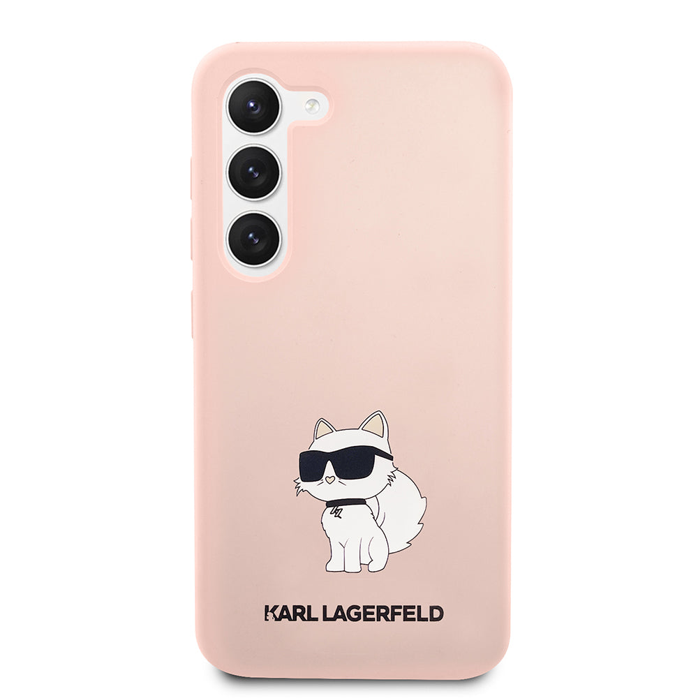 Case for Samsung Galaxy S23+ S916, Karl Lagerfeld, Silicone Choupette, Pink