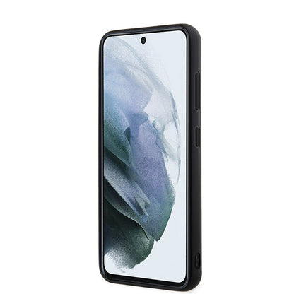 Funda para Samsung Galaxy S23 S911, Karl Lagerfeld, Logo de Goma Brillante 3D, Negra