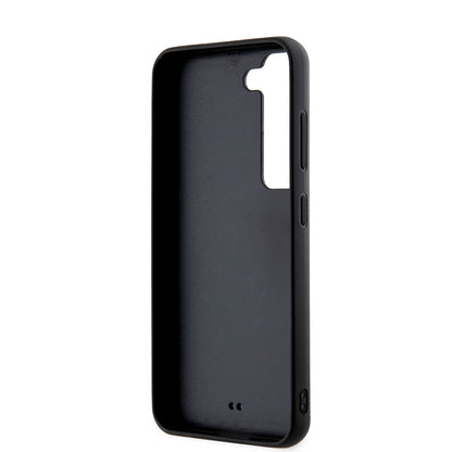 Funda para Samsung Galaxy S23 S911, Karl Lagerfeld, Logo de Goma Brillante 3D, Negra