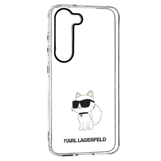 Funda para Samsung Galaxy S23 S911, Karl Lagerfeld, Ikonik Choupette, Transparente