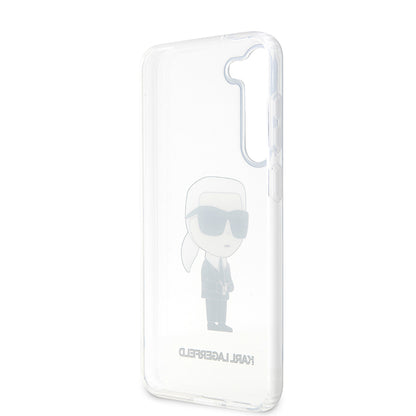 Funda para Samsung Galaxy S23 S911, Karl Lagerfeld, Ikonik Karl, Transparente