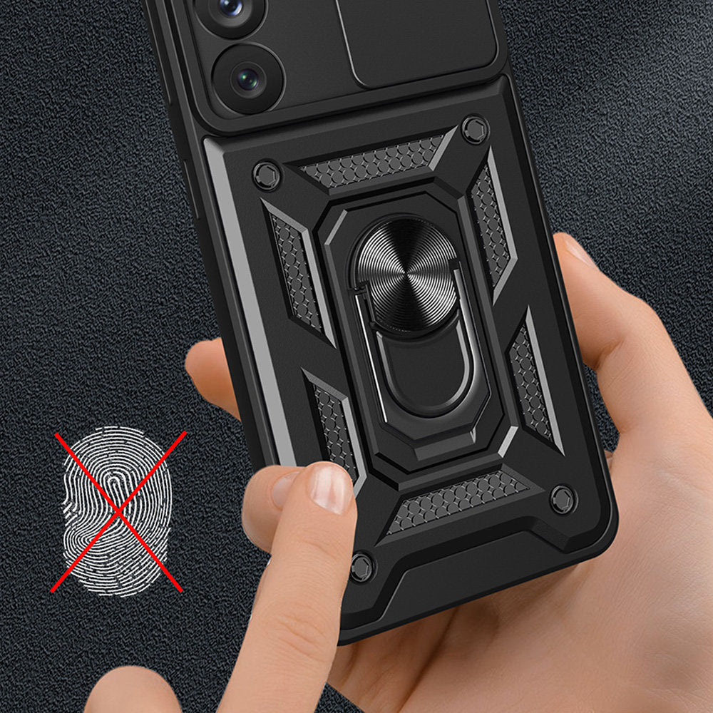Funda para Samsung Galaxy S23 S911, Techsuit, CamShield, Negra