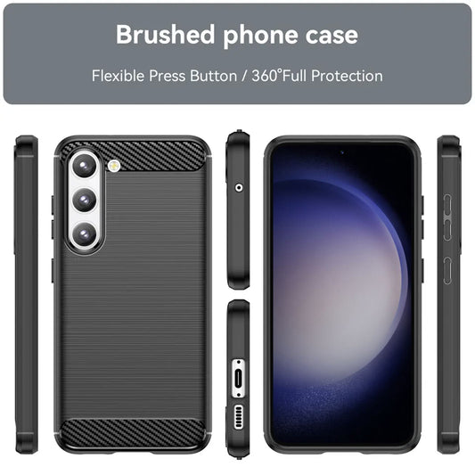 Funda para Samsung Galaxy S23 S911, Techsuit, Carbono, Negra