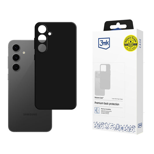 Funda para Samsung Galaxy S24 FE S721, 3MK, Silicona, Negra