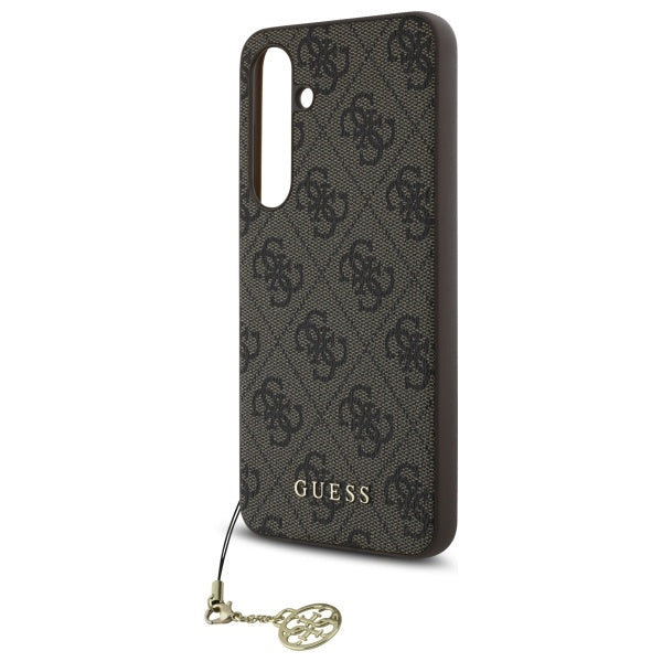 Funda para Samsung Galaxy S24 FE S721, Guess, 4G Charm, Marrón
