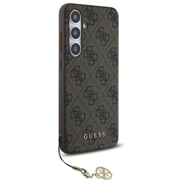 Funda para Samsung Galaxy S24 FE S721, Guess, 4G Charm, Marrón