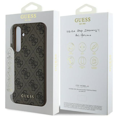 Funda para Samsung Galaxy S24 FE S721, Guess, 4G Charm, Marrón