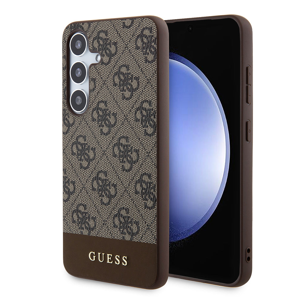 Funda para Samsung Galaxy S24+ S926, Guess, 4G Stripe, Marrón.