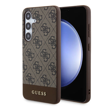 Funda para Samsung Galaxy S24+ S926, Guess, 4G Stripe, Marrón.