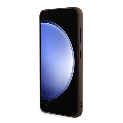 Funda para Samsung Galaxy S24+ S926, Guess, 4G Stripe, Marrón.