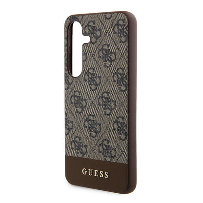 Funda para Samsung Galaxy S24+ S926, Guess, 4G Stripe, Marrón.