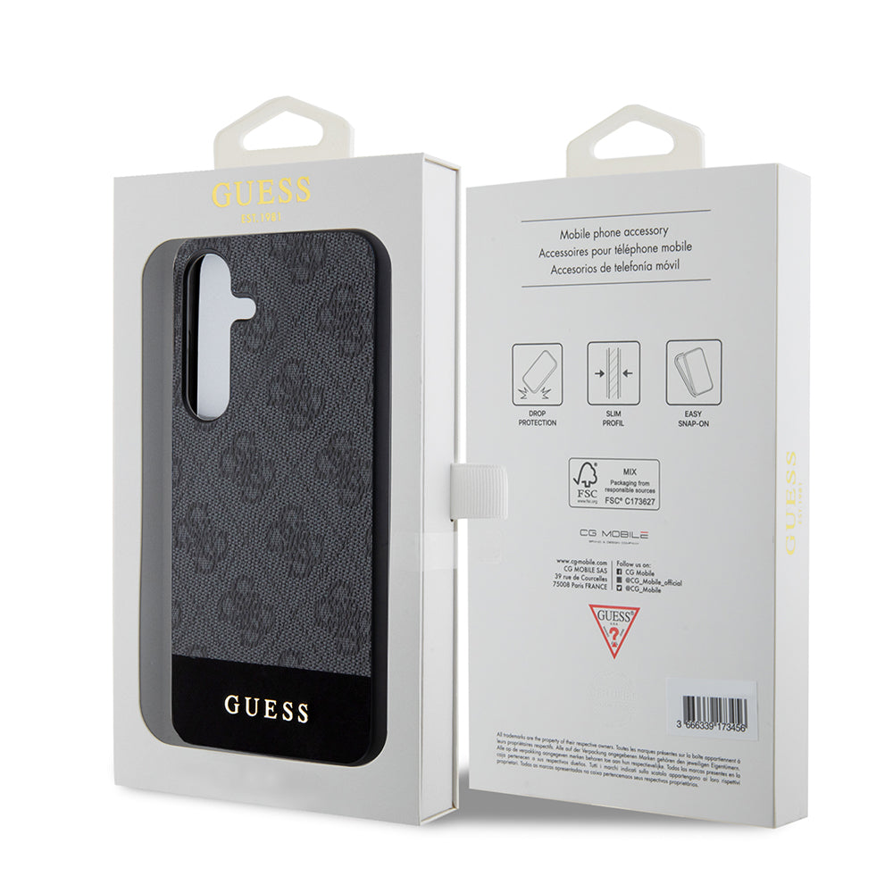 Funda para Samsung Galaxy S24+ S926, Guess, 4G Stripe, Negra