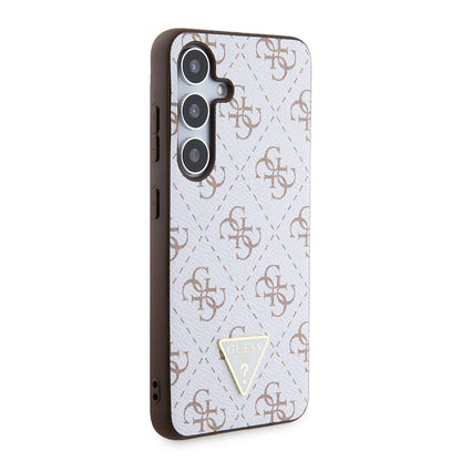 Funda para Samsung Galaxy S24+ S926, Guess, 4G Triangle Logo, Blanca