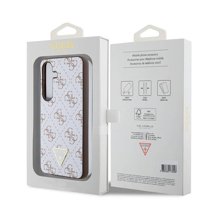 Funda para Samsung Galaxy S24+ S926, Guess, 4G Triangle Logo, Blanca