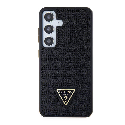 Funda para Samsung Galaxy S24+ S926, Guess, Rhinestone Triangle Logo, Negra