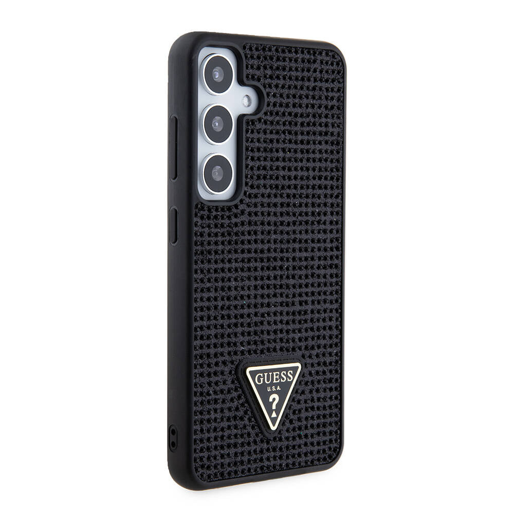 Funda para Samsung Galaxy S24+ S926, Guess, Rhinestone Triangle Logo, Negra