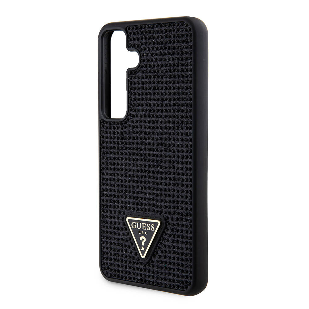 Funda para Samsung Galaxy S24+ S926, Guess, Rhinestone Triangle Logo, Negra