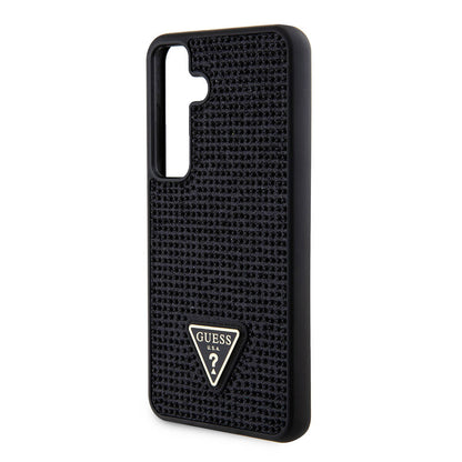 Funda para Samsung Galaxy S24+ S926, Guess, Rhinestone Triangle Logo, Negra