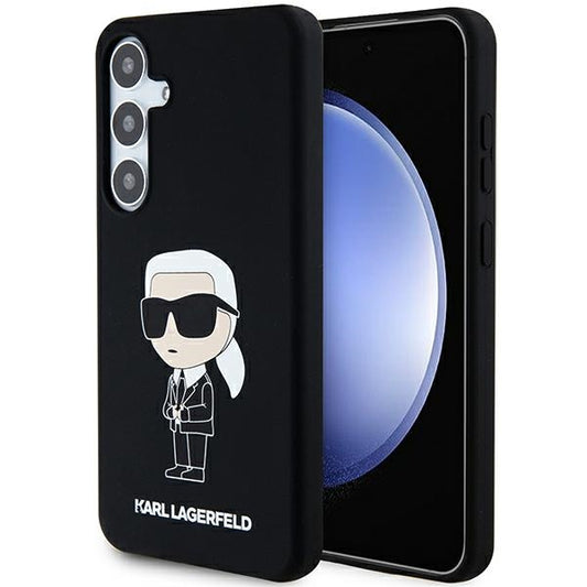 Funda para Samsung Galaxy S24+ S926, Karl Lagerfeld, Silicone Ikonik NFT, Negra