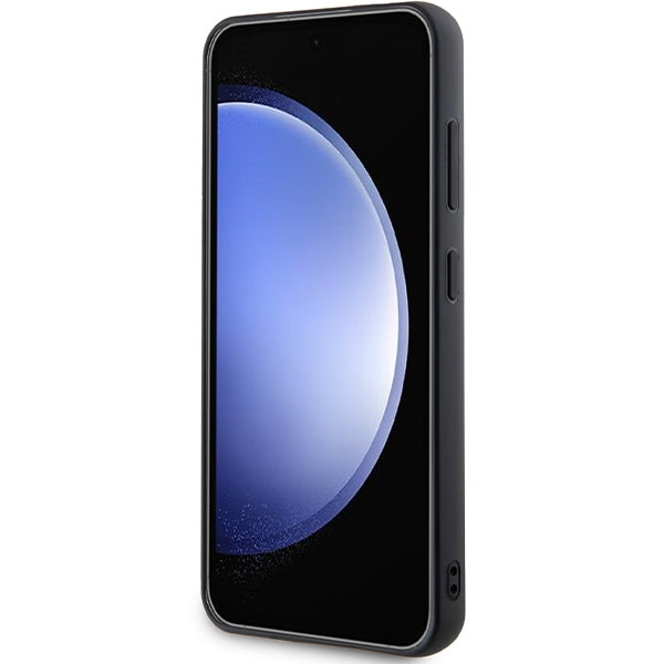 Funda para Samsung Galaxy S24+ S926, Karl Lagerfeld, Placa de Metal con Pedrería, Negra