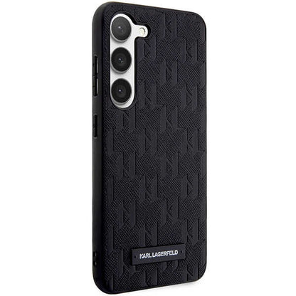 Funda para Samsung Galaxy S24+ S926, Karl Lagerfeld, Saffiano Monogram Metal Logo, Negra