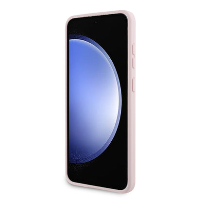 Funda para Samsung Galaxy S24+ S926, Karl Lagerfeld, Silicone Choupette Metal, Rosa