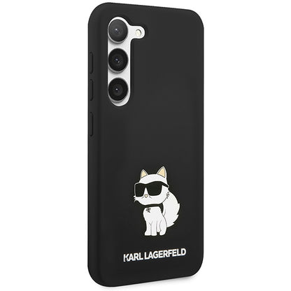 Funda para Samsung Galaxy S24+ S926, Karl Lagerfeld, Silicone Choupette, Negra