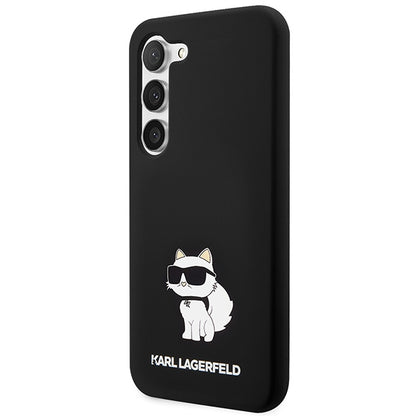 Funda para Samsung Galaxy S24+ S926, Karl Lagerfeld, Silicone Choupette, Negra